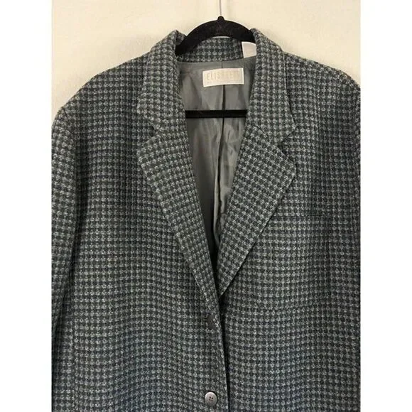 Elisabeth By Liz Claiborne Vintage Blazer Jacket Tweed Wool Women Plus Size 18 - Picture 6 of 12
